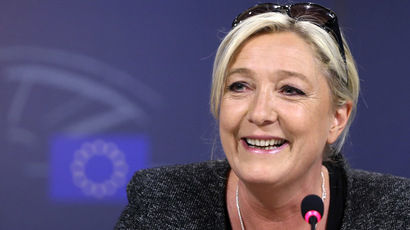 Click to enlarge Marine Le Pen on RT