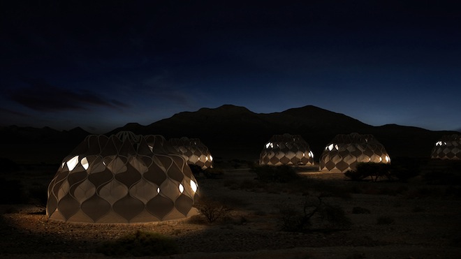 woven homes refugee shelter