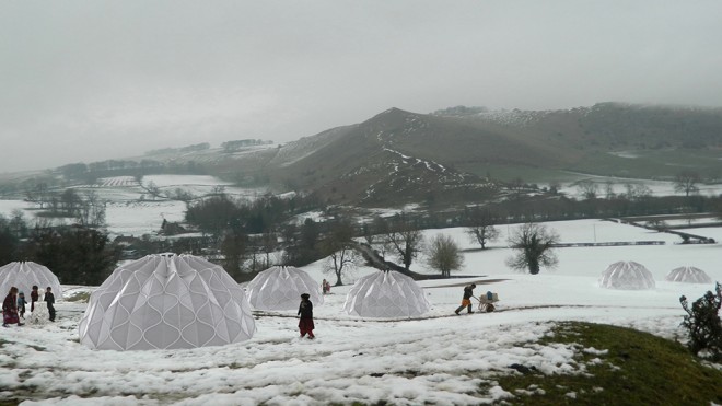 woven homes refugee shelter