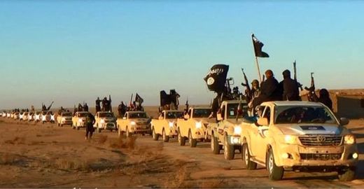 ISIS truck convoy in anbar province
