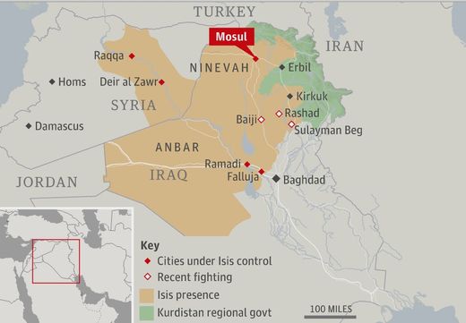 Iraq isis map