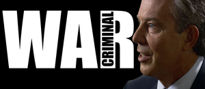Text War criminal, Tony Blair