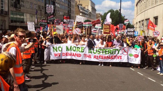 london austerity protest