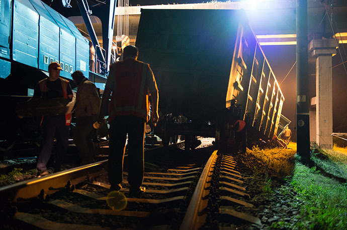 Trainderailment in Ukraine