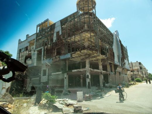 Click to enlarge Homs damage