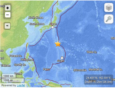 Earthquake 6.2 Iwo, Japan