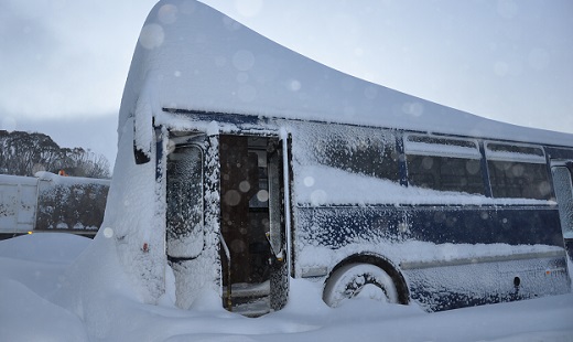 Bus in the Snow Australia