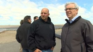 Click to enlarge Selinger tours flood zones