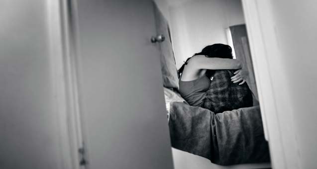 traumatized woman