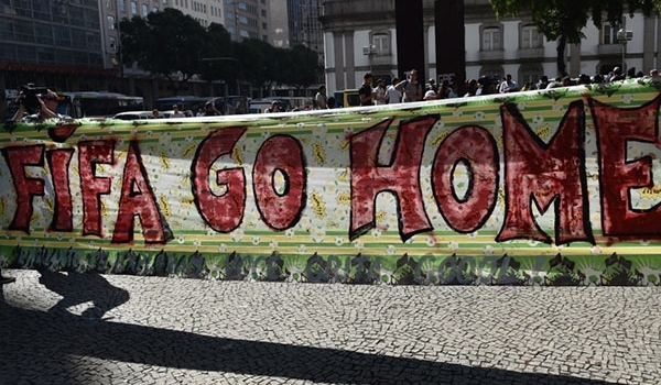 Anti FIFA banner
