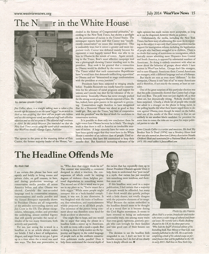 Click to enlarge West View News article