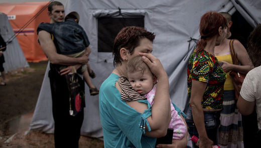 Refugee camp for Ukrainians in Rostov region