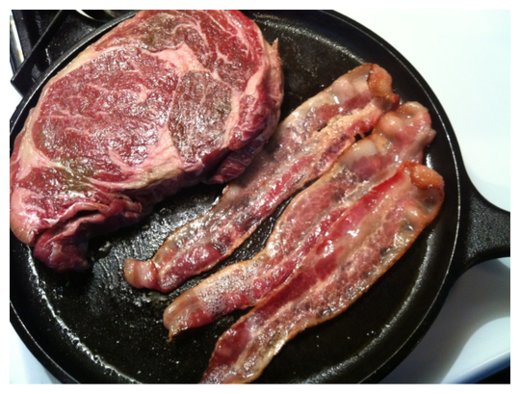 healthy food bacon fat