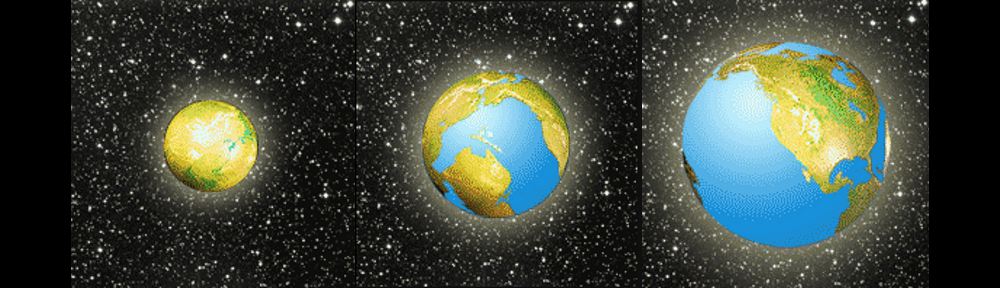 Click to enlarge expanding earth images