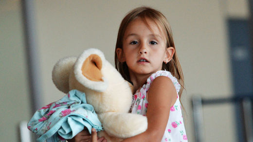 Click to enlarge Ukrainian child refugee