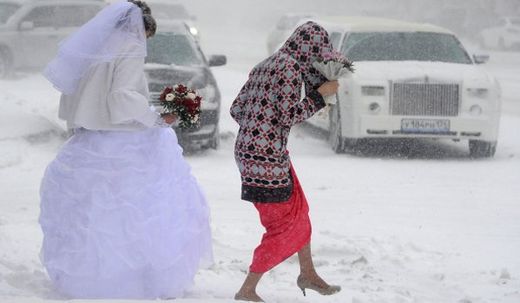 Snowfall in South Urals