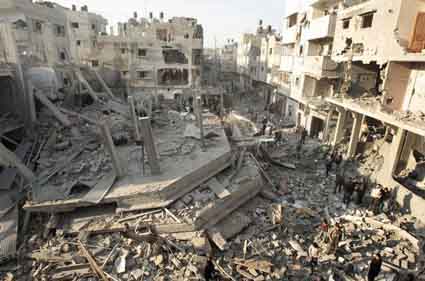 Bombed house in Gaza