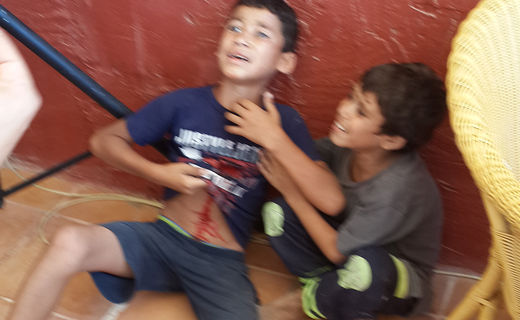Click to enlarge injured gaza child