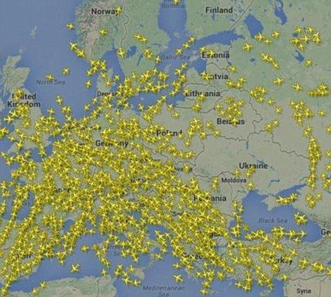 Click to enlarge europe flights