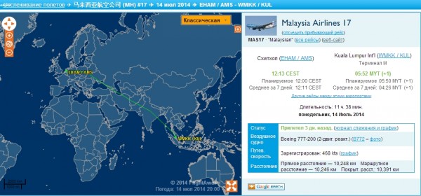 Click to enlarge mh17 flight path