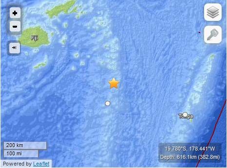 Earthquake 6.9 Fiji