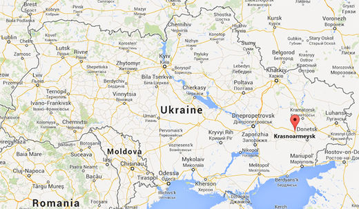 Map of Donetsk