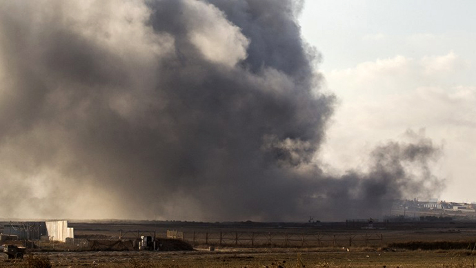 Israeli air strike smoke
