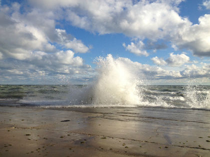 waves lake michigan