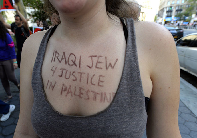 Click to enlarge New York protests Gaza