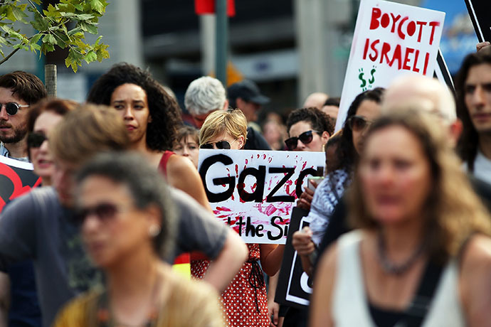 Click to enlarge New York protests Gaza