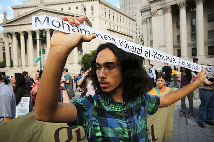 Click to enlarge manhattan protests Gaza