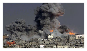 Israeli military strike in Gaza City