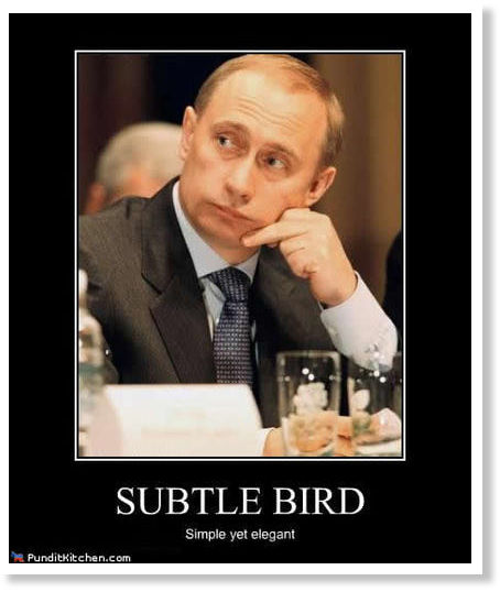 putin subtle bird
