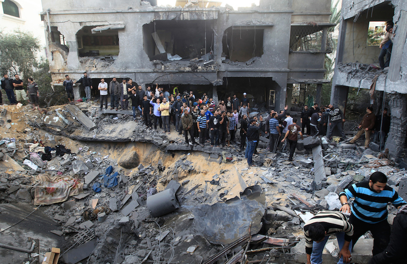 Click to enlarge gaza air strike