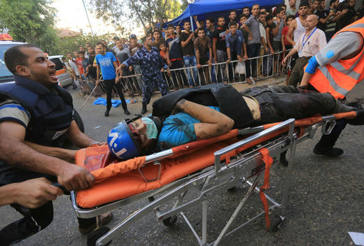 Click to enlarge Gaza media bombed