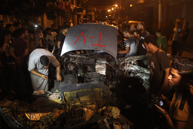 Click to enlarge Gaza media bombed