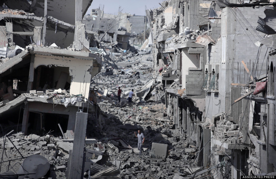 destroyed homes Gaza