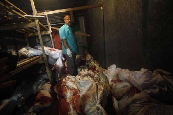 corpses in refrigerators rafah