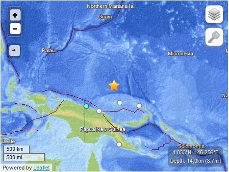 Earthquake Micronesia 6.1