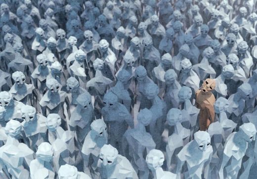Click to enlarge crowd in blue
