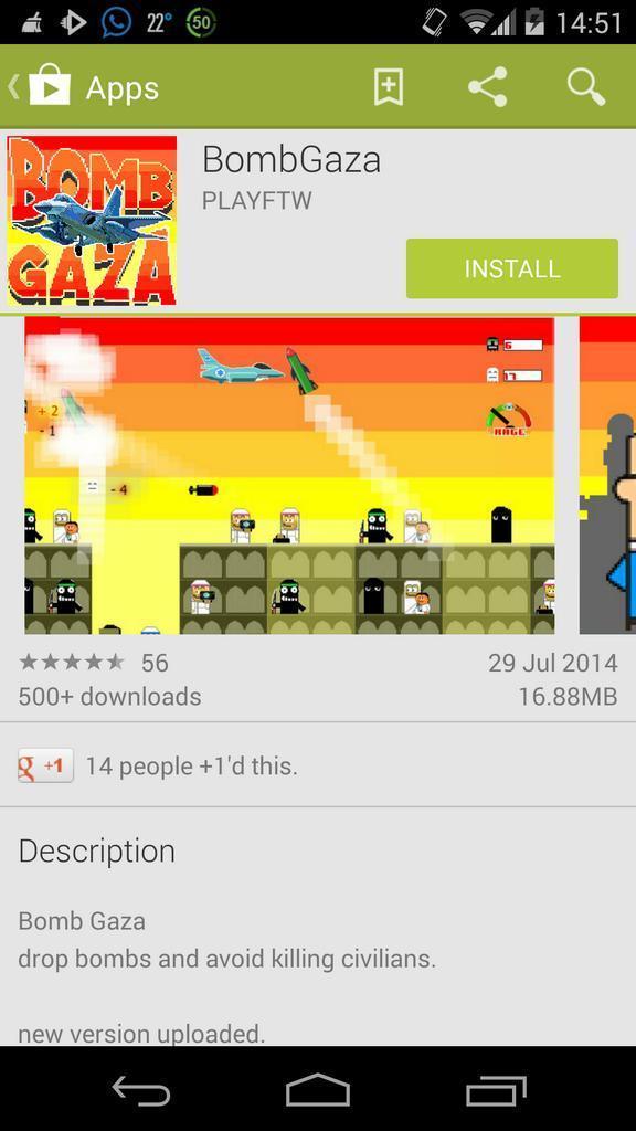 Click to enlarge bomb gaza_ google