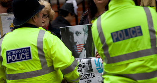 Click to enlarge Julian Assange house arrest