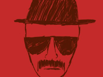 Click to enlarge drawing of man w hat