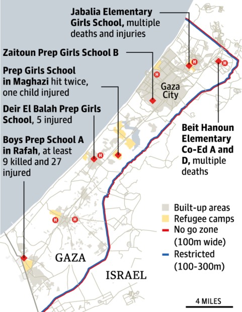 Click to enlarge Gaza schools