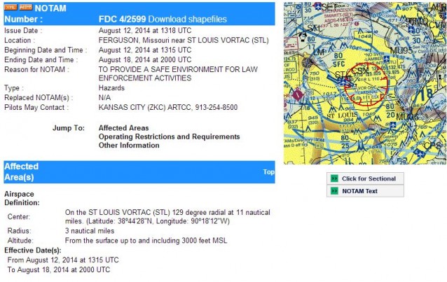 Ferguson no fly zone